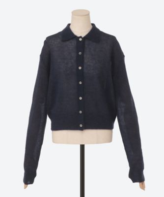 SACRA (Women)/サクラ EX.FINE MOHAIR POLO CARDIGAN 780NAVY トップス【三越伊勢丹/公式】