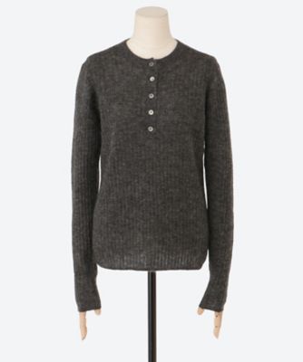 SACRA (Women)/サクラ EXTRA FINE MOHAIR RIB TOP チャコール トップス【三越伊勢丹/公式】