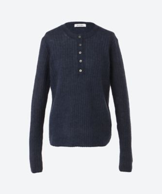 SACRA (Women)/サクラ EXTRA FINE MOHAIR RIB TOP ネイビー トップス【三越伊勢丹/公式】