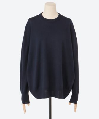 SACRA (Women)/サクラ EX. FINE MERINO CREW-N TOP ネイビー トップス【三越伊勢丹/公式】
