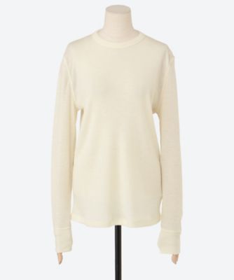 SACRA (Women)/サクラ EX. FINE MERINO RIB JSY TOP オフホワイト トップス【三越伊勢丹/公式】