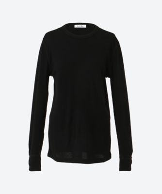 SACRA (Women)/サクラ EX. FINE MERINO RIB JSY TOP ブラック トップス【三越伊勢丹/公式】