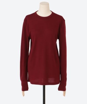 SACRA (Women)/サクラ EX. FINE MERINO RIB JSY TOP レッド トップス【三越伊勢丹/公式】