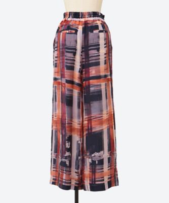 BRUSH PAINTING PLAID PANTS | SACRA (Women