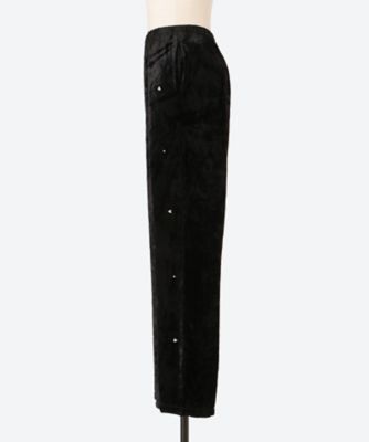 CRUSHED VELVET PEARL BEADS PANTS | NE