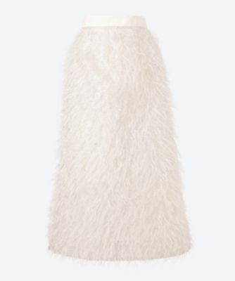 ＜MARILYN MOON (Women)＞ｓｈｅｅｒ　ｆｒｉｎｇｅ　ｓｋｉｒｔ　４２５３―１０５