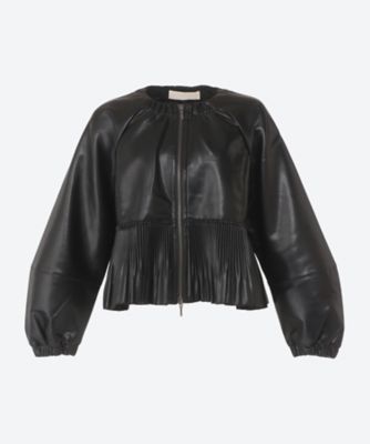 ＜MARILYN MOON (Women)＞ｅｃｏ　ｌｅａｔｈｅｒ　ｐｌｅａｔｓ　ｊａｃｋｅｔ　４２５４―１０９