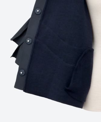 spiral taffeta raffle knit jacket