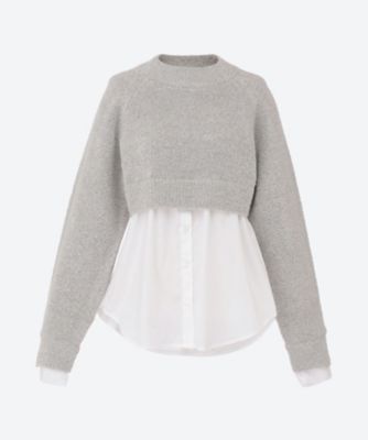 ＜VERSEAU (Women)＞レイヤードヘムニットトップ　２３７２０８０３