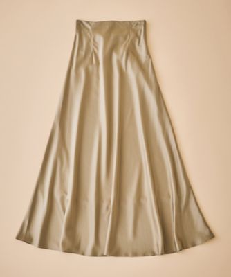 Limue(MARIRISA)/リミュ(マリリサ) シルクスカート 270301-63025 アッシュゴールド ひざ丈スカート【三越伊勢丹/公式】