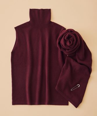 Limue(MARIRISA)/リミュ(マリリサ) 3wayケープニット 270301-33026 ボルドー トップス【三越伊勢丹/公式】