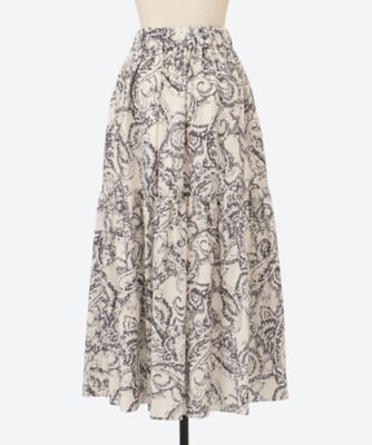 Y　SACRA　ペイズリー柄フレアスカート 38 BLURRED PAISLEY SKIRT | SACRA (Women)/サクラ