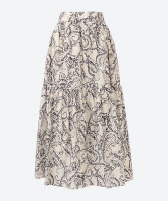 ＜SACRA (Women)＞ＢＬＵＲＲＥＤ　ＰＡＩＳＬＥＹ　ＳＫＩＲＴ