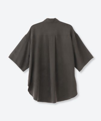 sacra サクラ　SANDWASH SILK SHORT PREMIUM SILK SANDWASH SHIRT | SACRA (Women