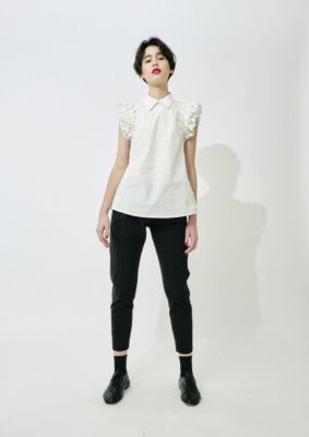 ＜hue＞ＦＲＩＬＬ　ＳＬＥＥＶＥ　ＢＬＯＵＳＥ