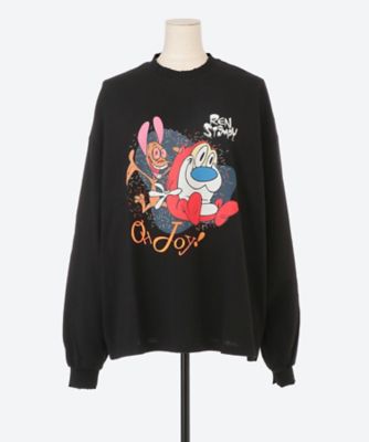 ＜三越伊勢丹/公式＞【SALE】【送料無料】Little Sunny Bite (Women)/リトルサニーバイト 大きいサイズ ren stimpy long tee BLACK トップス【三越伊勢丹/公式】