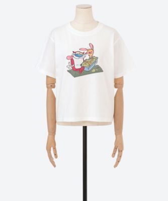 ＜三越伊勢丹/公式＞【SALE】Little Sunny Bite (Women)/リトルサニーバイト 大きいサイズ ren stimpy tee WHITE トップス【三越伊勢丹/公式】