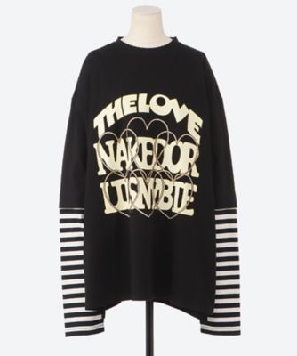 fake layered long tee LSB―LTOP