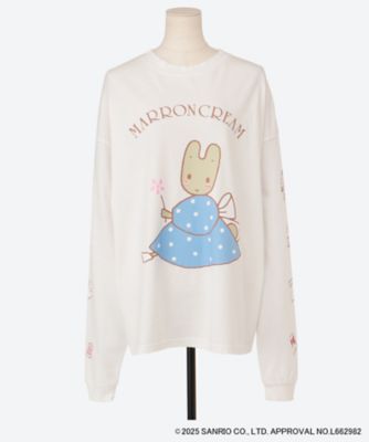 【送料無料】Little Sunny Bite (Women)/リトルサニーバイト 大きいサイズ MARRONCREAM × little sunny bite long tee LSB-LTOP-091B WHITE トップス【三越伊勢丹/公式】