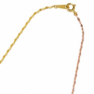 ｖｉｃｔｏｒｉａ　ｄｏｕｂｌｅ　ｎｅｃｋｌａｃｅ／ｐｉｎｋ　ｇｏｌｄ×ｙｅｌｌｏｗ　ｇｏｌｄ