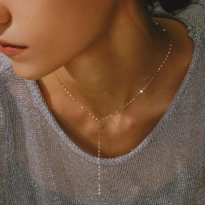 victoria double tie necklace | les bonbon 