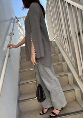 Pearl Slit Blouse | hue DAY TO EVENING (Women
