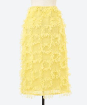 BAUM UND PFERDGARTEN フリンジ　スカート　イエロー BAUM UND PFERDGARTEN フリンジ スカート イエロー