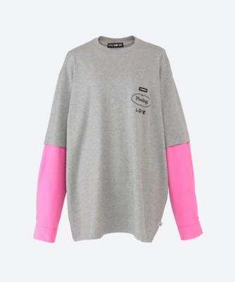 ＜Little Sunny Bite (Women)＞ｆａｋｅ　ｌａｙｅｒｅｄ　ｌｏｇｏ　ｔｅｅ