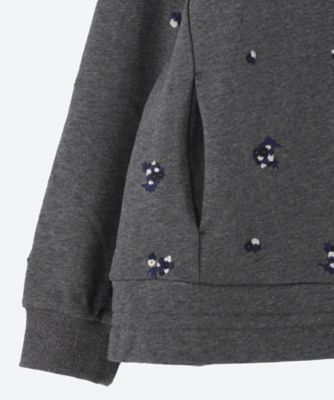 リングフラワードット刺しゅう裏毛ジップアップブルゾン 三越伊勢丹オンラインストア 公式