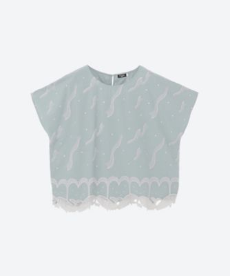 ＜marble SUD (Women/大きいサイズ)＞Ｋｕｊｉｒａ　Ｌａｃｅ　ブラウス