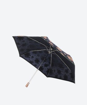 ドットフラワーブーケプリント折り畳み傘　晴雨兼用