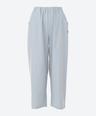 ＜super hakka feuille (Women/大きいサイズ)＞レーヨンコットン強撚ツイル　リングフラワー刺繍　ゆったりストレッチパンツ