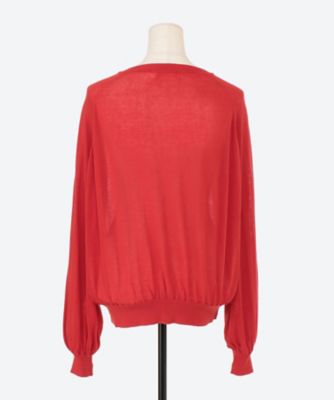 HYKE リブ編み レッドニット HYKE(ハイク)】 WIDE RIBBED SWEATER｜PARIGOT ONLINE（パリゴ
