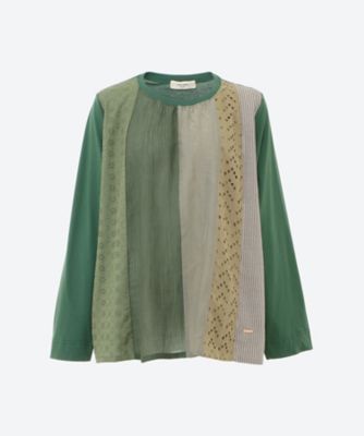 ＜super hakka feuille (Women/大きいサイズ)＞ミックスコラージュ×天竺カットソー