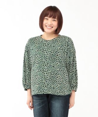 ＜marble SUD (Women/大きいサイズ)＞ドロップギャザーブラウス　プラスサイズ