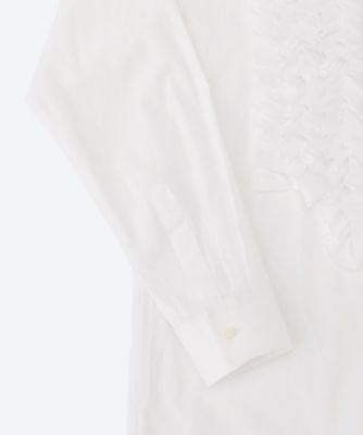 tao 綿ブロードワンピース　M 綿ブロードシャツ型フリルワンピース | tao (Women)/タオ | 三越