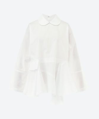 綿ブロード丸襟七分袖ブラウス | tao (Women)/タオ | 三越伊勢丹