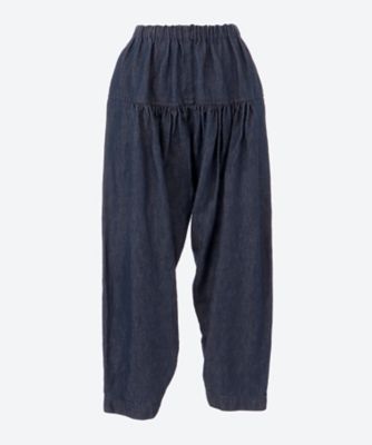 ＜tao (Women)＞綿リネンデニム製品洗ウエストゴムパンツ