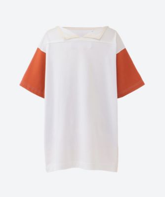 綿天竺プリント×ＭＩＸ製品ブリーチ加工半袖Ｔシャツ