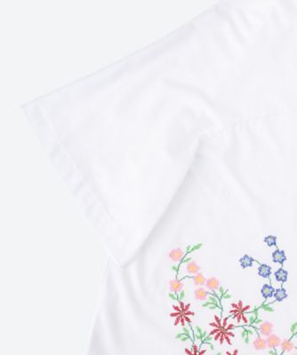 綿天竺　刺繍加工　半袖カットソー