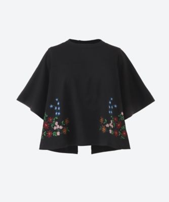 綿天竺　刺繍加工　半袖カットソー
