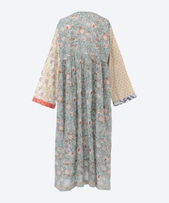 綿クロスブロックプリント 製品洗 ワンピース | tao (Women