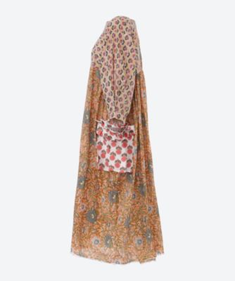 tao （タオ ）今期新作2025SS 綿ローンブロックプリントワンピース tao （タオ ）今期新作2025SS 綿ローンブロックプリント