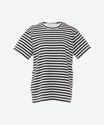 ＜tao (Women)＞綿ボーダー天竺×綿天竺水玉プリント半袖Ｔシャツ