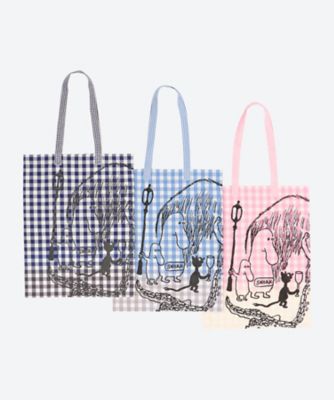 綿ギンガムプリント　製品ブリーチ加工　Ｔｏｖｅ　Ｊａｓｓｏｎ　ＳＮＯＲＫ　トートバッグ　ＴＯ―Ｋ２０３―０５１