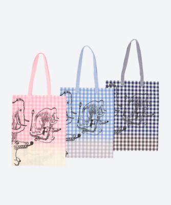 綿ギンガムプリント　製品ブリーチ加工　Ｔｏｖｅ　Ｊａｓｓｏｎ　ＳＮＯＲＫ　トートバッグ　ＴＯ―Ｋ２０３―０５１