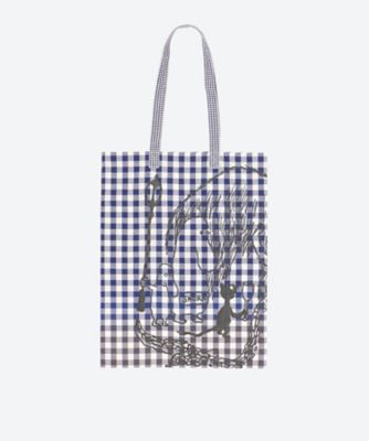 綿ギンガムプリント 製品ブリーチ加工 Tove Jasson