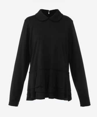 コムデギャルソン tao 綿天竺花柄ジャガード×ウールミルド天竺カットソーＬ tao COMME des GARCONS(タオコムデギャルソン) 綿天竺×綿クロス