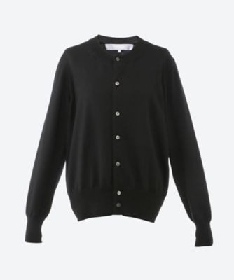 ブラック長袖カーディガン ブラックコムデギャルソンBLACK COMME des GARCONS ボンボン装飾