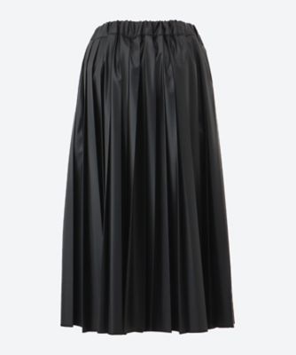 フェイクレザーウエストゴムプリーツスカート TP―S007―051